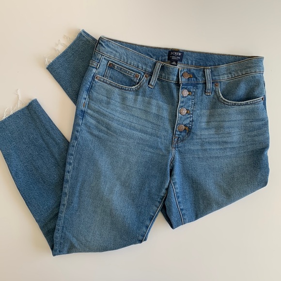 J. Crew Denim - JCrew 9” high rise distressed skinny jeans 28